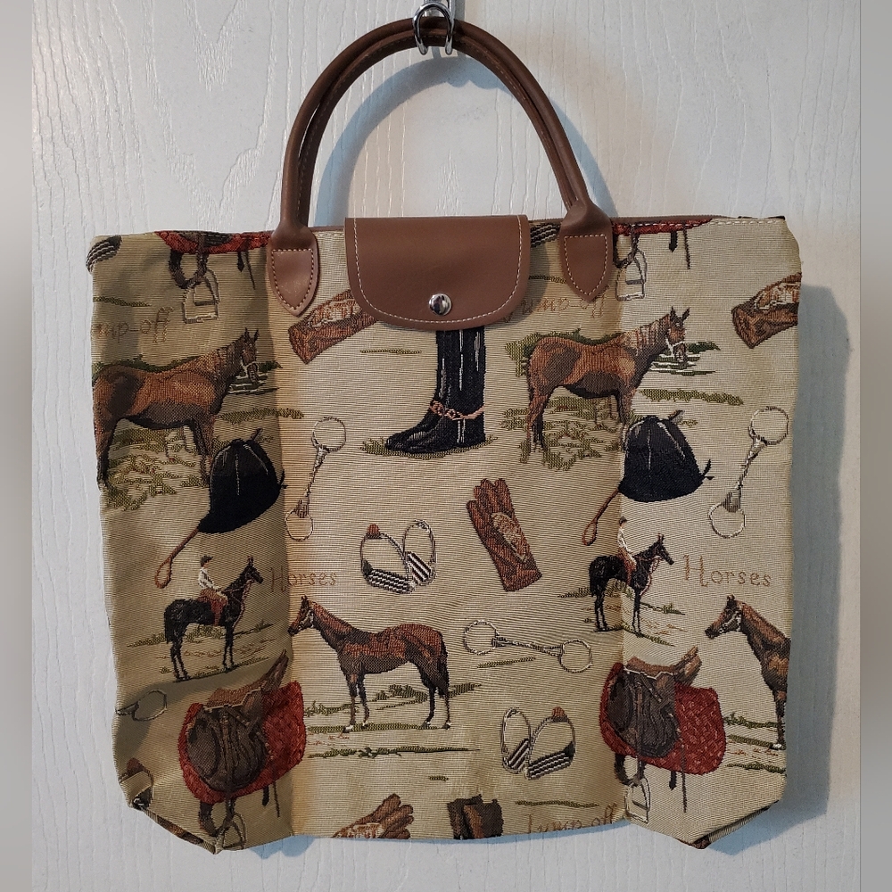 Equestrian Tapestry Tote
